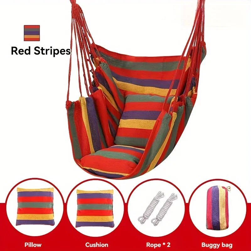 Danoz Outdoors - Canvas Hammock Chair. Whether you're lounging in the garden, patio, or at the campsite - danozdirect