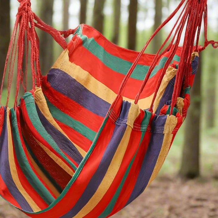 Danoz Outdoors - Canvas Hammock Chair. Whether you're lounging in the garden, patio, or at the campsite - danozdirect