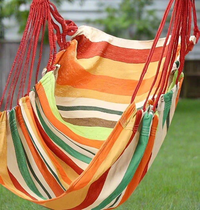 Danoz Outdoors - Canvas Hammock Chair. Whether you're lounging in the garden, patio, or at the campsite - danozdirect