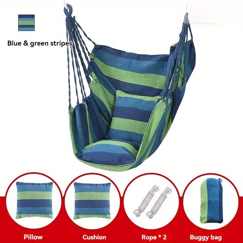 Danoz Outdoors - Canvas Hammock Chair. Whether you're lounging in the garden, patio, or at the campsite - danozdirect