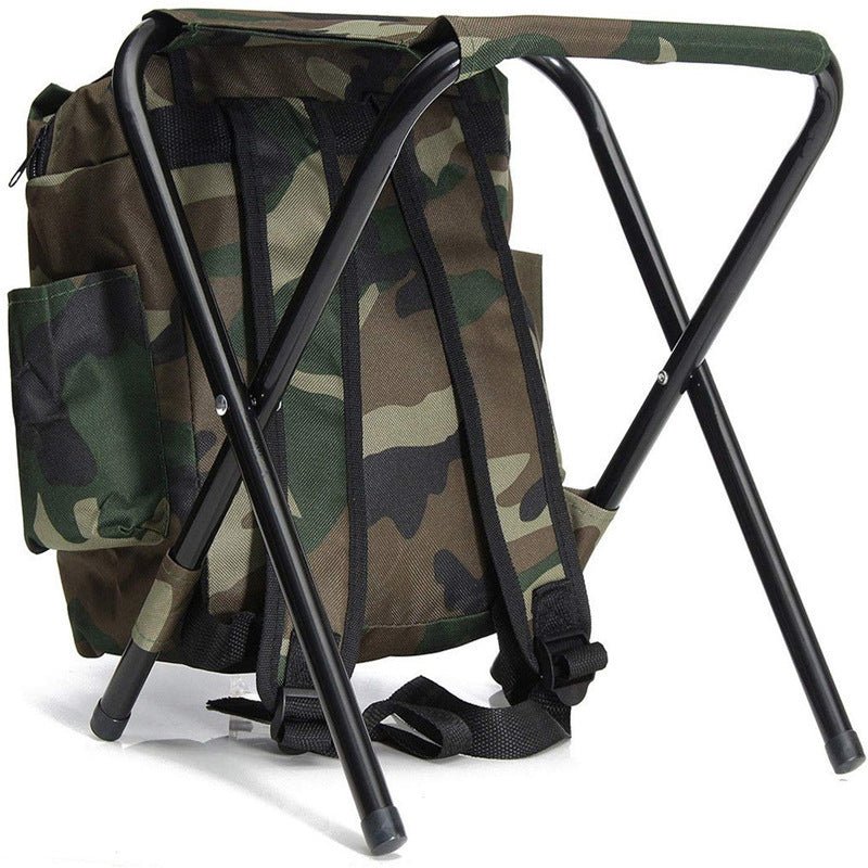 Danoz Outdoors - Folding Camo Backpack Stool - Portable Chair for Camping & Fishing - danozdirect