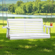 Danoz outdoors - Gardeon Porch Outdoor Swing Chair With Cup Holder Wooden Furniture 2 Seater - danozdirect