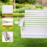 Danoz outdoors - Gardeon Porch Outdoor Swing Chair With Cup Holder Wooden Furniture 2 Seater - danozdirect