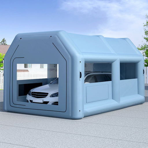 Danoz Outdoors - Giantz Inflatable Spray Booth 4X3M Car Paint Tent Filter System Blower - danozdirect