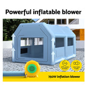 Danoz Outdoors - Giantz Inflatable Spray Booth 4X3M Car Paint Tent Filter System Blower - danozdirect