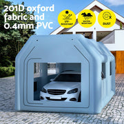 Danoz Outdoors - Giantz Inflatable Spray Booth 4X3M Car Paint Tent Filter System Blower - danozdirect