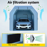 Danoz Outdoors - Giantz Inflatable Spray Booth 4X3M Car Paint Tent Filter System Blower - danozdirect