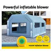Danoz Outdoors - Giantz Inflatable Spray Booth 6X4M Car Paint Tent Filter System Blower - danozdirect