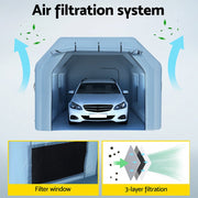 Danoz Outdoors - Giantz Inflatable Spray Booth 6X4M Car Paint Tent Filter System Blower - danozdirect