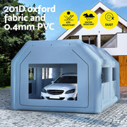 Danoz Outdoors - Giantz Inflatable Spray Booth 6X4M Car Paint Tent Filter System Blower - danozdirect