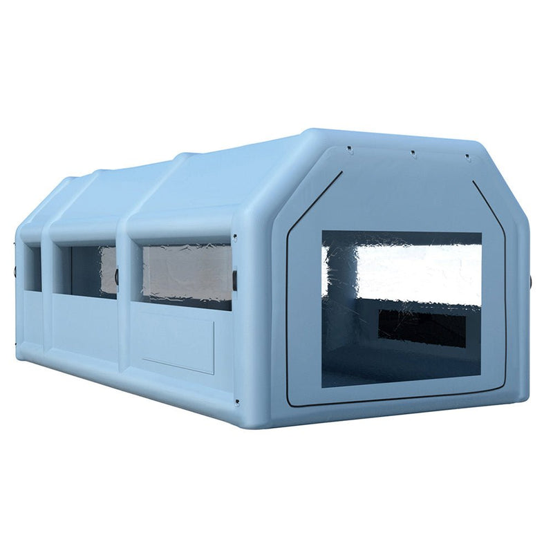 Danoz Outdoors - Giantz Inflatable Spray Booth 8.5X4.6M Car Paint Tent Filter System 2 Blowers - danozdirect