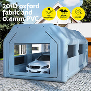 Danoz Outdoors - Giantz Inflatable Spray Booth 8.5X4.6M Car Paint Tent Filter System 2 Blowers - danozdirect