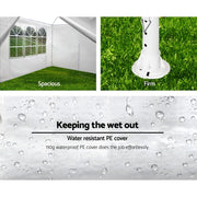Danoz Outdoors ⛺ Instahut Gazebo 3x3m Marquee Wedding Party Tent Outdoor Camping Side Wall Canopy Window Panel White - danozdirect