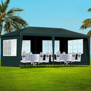 Danoz Outdoors ⛺ Instahut Gazebo 3x6m Marquee Wedding Party Tent Outdoor Camping Side Wall Canopy 4 Panel Green - danozdirect
