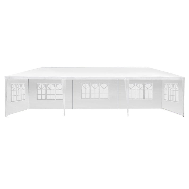 Danoz Outdoors - Instahut Gazebo 3x9m Marquee Wedding Party Tent Outdoor Camping Side Wall Canopy 5 Panel White - danozdirect