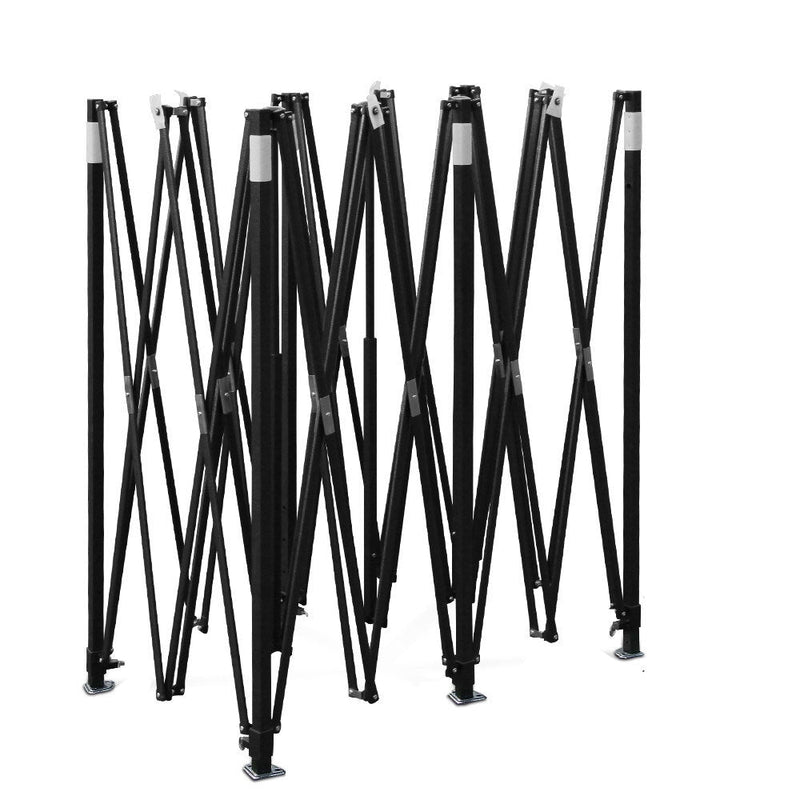 Danoz Outdoors ⛺ Instahut Gazebo Pop Up 3x6m w/Base Podx4 Marquee Folding Outdoor Wedding Camping Tent Shade Canopy Black - danozdirect
