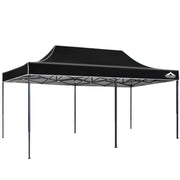 Danoz Outdoors ⛺ Instahut Gazebo Pop Up 3x6m w/Base Podx4 Marquee Folding Outdoor Wedding Camping Tent Shade Canopy Black - danozdirect