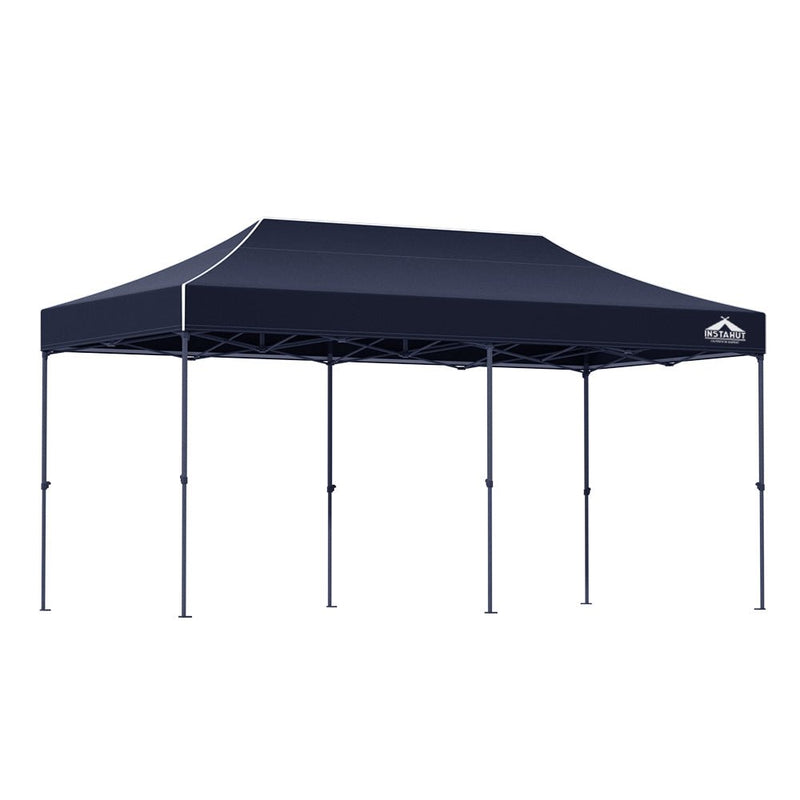 Danoz Outdoors - Instahut Gazebo Pop Up 3x6m w/Base Podx4 Marquee Folding Outdoor Wedding Camping Tent Shade Canopy Navy - danozdirect