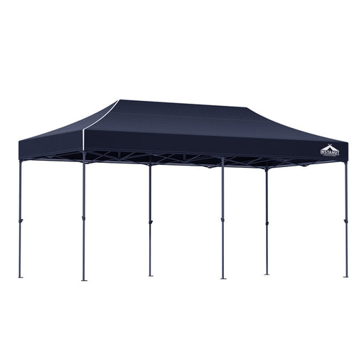 Danoz Outdoors - Instahut Gazebo Pop Up 3x6m w/Base Podx4 Marquee Folding Outdoor Wedding Camping Tent Shade Canopy Navy - danozdirect