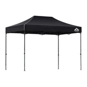 Danoz Outdoors - Instahut Gazebo Pop Up Marquee 3x4.5 Folding 500D Wedding Tent Base Pod Black - danozdirect