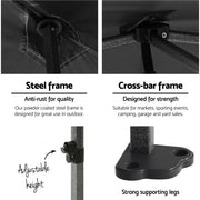 Danoz Outdoors - Instahut Gazebo Pop Up Marquee 3x4.5 Folding 500D Wedding Tent Base Pod Black - danozdirect