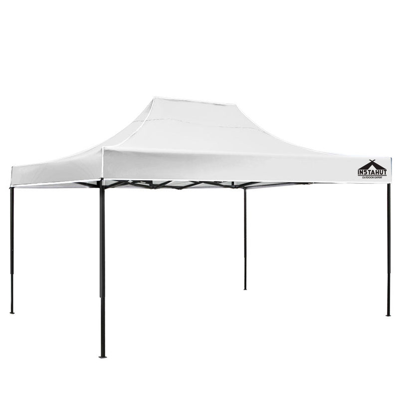 Danoz Outdoors - Instahut Gazebo Pop Up Marquee 3x4.5 Folding Tent 500D Oxford Fabric White - danozdirect