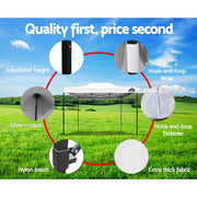 Danoz Outdoors - Instahut Gazebo Pop Up Marquee 3x4.5 Folding Tent 500D Oxford Fabric White - danozdirect