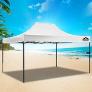 Danoz Outdoors - Instahut Gazebo Pop Up Marquee 3x4.5 Folding Tent 500D Oxford Fabric White - danozdirect