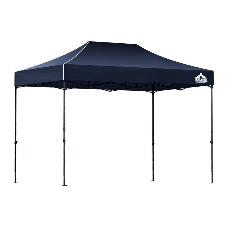 Danoz Outdoors - Instahut Gazebo Pop Up Marquee 3x4.5m Folding Tent Camping 500D Oxford Navy - danozdirect