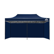 Danoz Outdoors - Instahut Gazebo Pop Up Marquee 3x6 Folding Tent Gazebos Camping 500D Oxford Navy - danozdirect