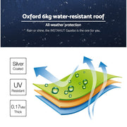 Danoz Outdoors - Instahut Gazebo Pop Up Marquee 3x6 Folding Tent Gazebos Camping 500D Oxford Navy - danozdirect