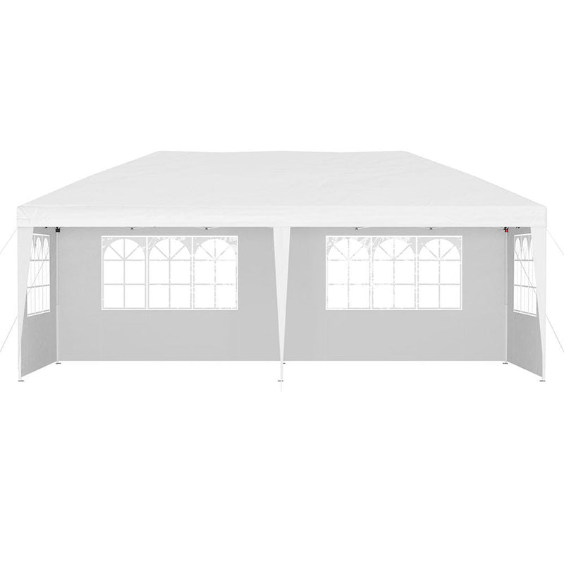 Danoz Outdoors - Instahut Gazebo Pop Up Marquee 3x6m Wedding Party Outdoor Camping Tent Canopy Side Wall White - danozdirect