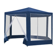 Danoz Outdoors - Instahut Gazebo?2x2m Marquee Wedding Party Tent Outdoor Camping Mesh Wall Canopy Shade Gazebos Navy - Incl. Delivery - danozdirect
