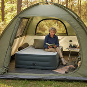 Danoz Outdoors - INTEX Queen Dura - Beam Comfort Plush Air Mattress w/ Built - In USB Electric Pump 64418 - danozdirect