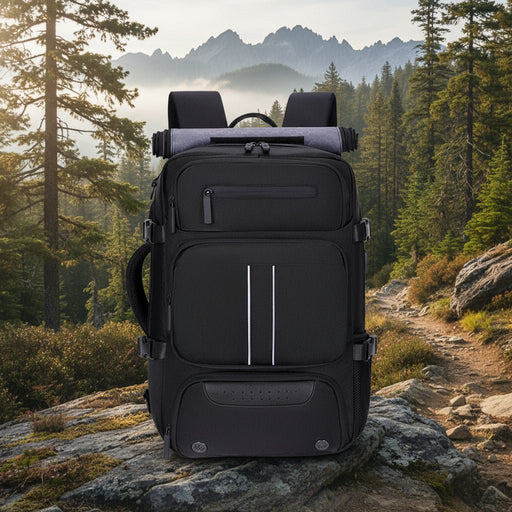 Danoz Outdoors - Large Capacity Convertible Travel Backpack - 16" Laptop Compartment, Shoe Pouch & USB Port(black) - danozdirect