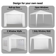 Danoz Outdoors - Wallaroo 3x3m Outdoor Party Wedding Event Gazebo Tent - White - danozdirect