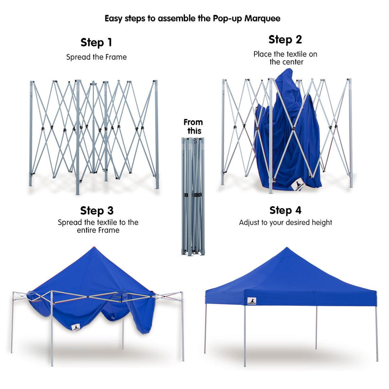 Danoz Outdoors - Wallaroo Gazebo Tent Marquee 3x3 PopUp Outdoor - Blue - danozdirect