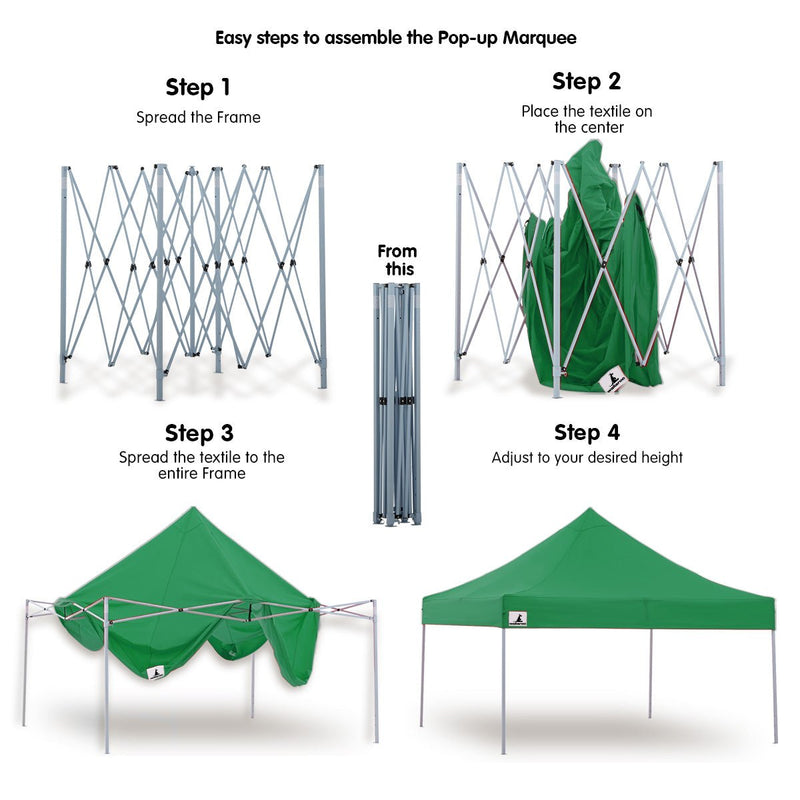 Danoz Outdoors - Wallaroo Gazebo Tent Marquee 3x3 Popup Outdoor - Green - danozdirect