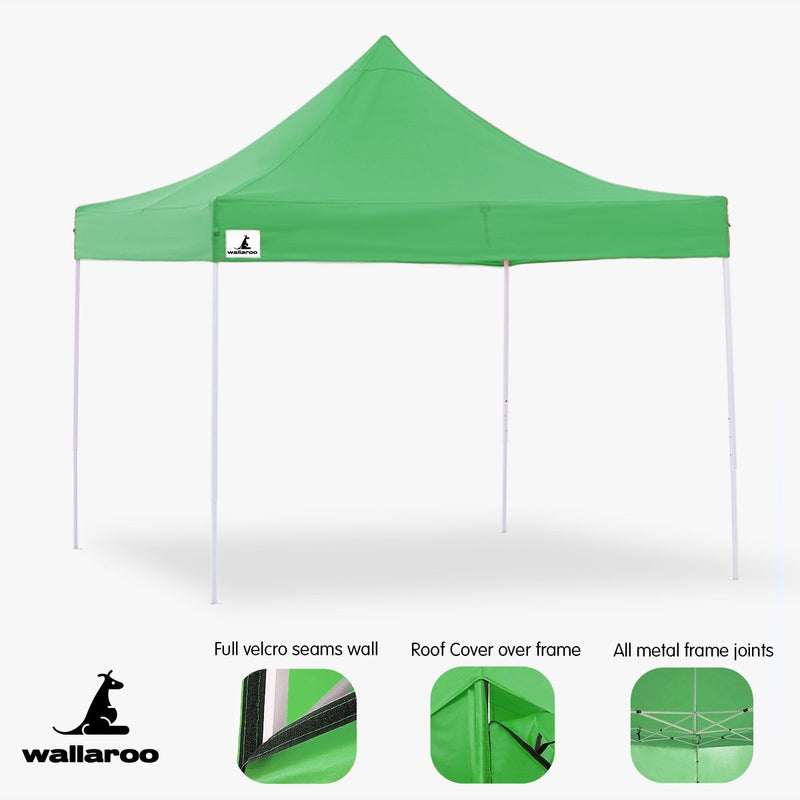 Danoz Outdoors - Wallaroo Gazebo Tent Marquee 3x3 Popup Outdoor - Green - danozdirect