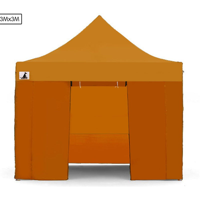 Danoz Outdoors - Wallaroo Gazebo Tent Marquee 3x3 PopUp Outdoor - Orange - danozdirect
