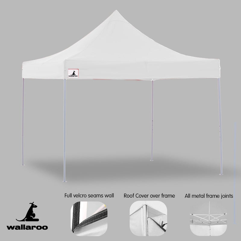 Danoz Outdoors - Wallaroo Gazebo Tent Marquee 3x3 PopUp Outdoor Wallaroo White - danozdirect