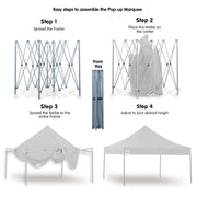 Danoz Outdoors - Wallaroo Gazebo Tent Marquee 3x3 PopUp Outdoor Wallaroo White - danozdirect