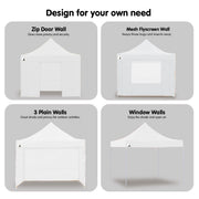 Danoz Outdoors - Wallaroo Gazebo Tent Marquee 3x3 PopUp Outdoor Wallaroo White - danozdirect