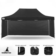 Danoz Outdoors - Wallaroo Gazebo Tent Marquee 3x4.5m PopUp Outdoor Black - danozdirect