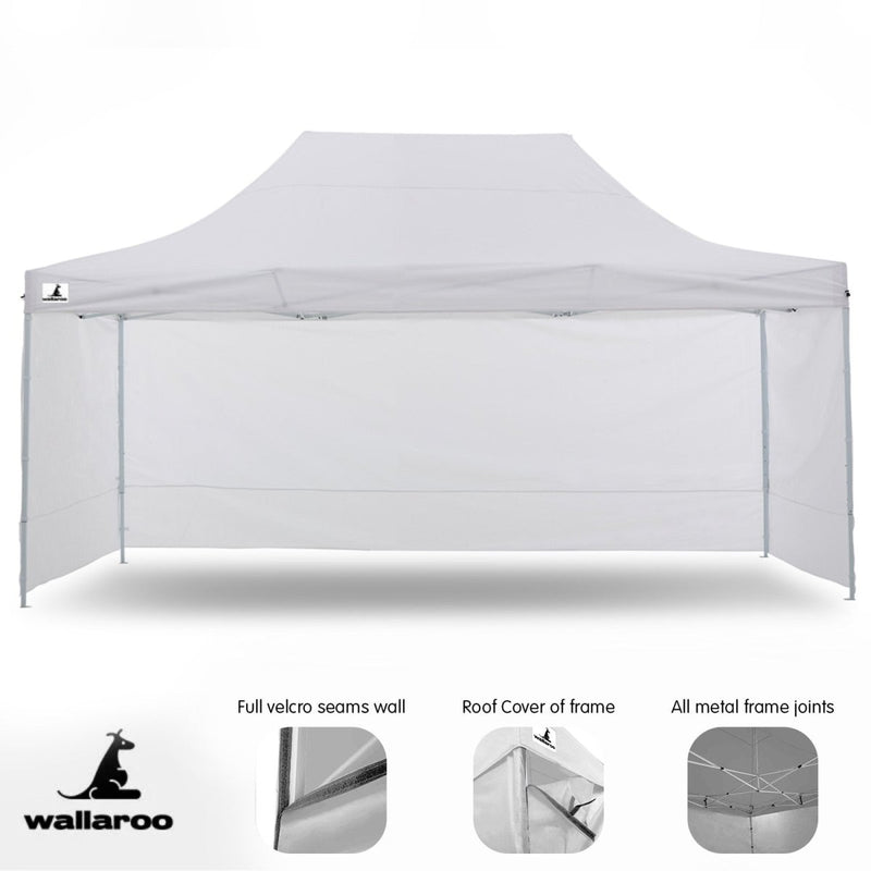 Danoz Outdoors - Wallaroo Gazebo Tent Marquee 3x4.5m PopUp Outdoor White - danozdirect