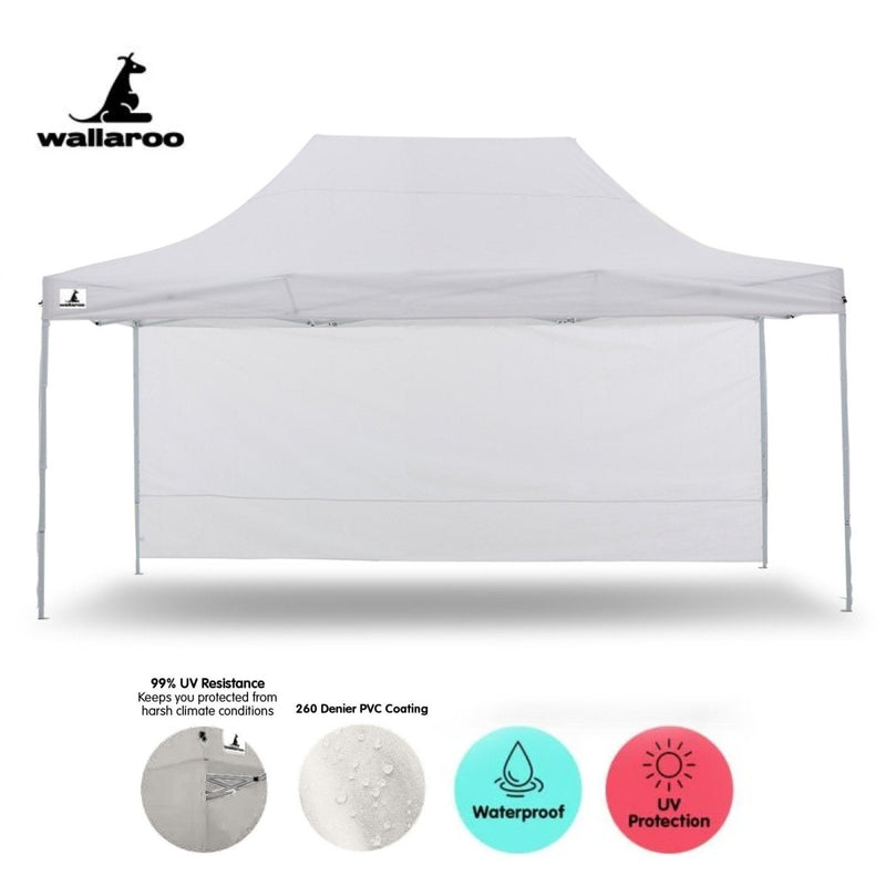 Danoz Outdoors - Wallaroo Gazebo Tent Marquee 3x4.5m PopUp Outdoor White - danozdirect