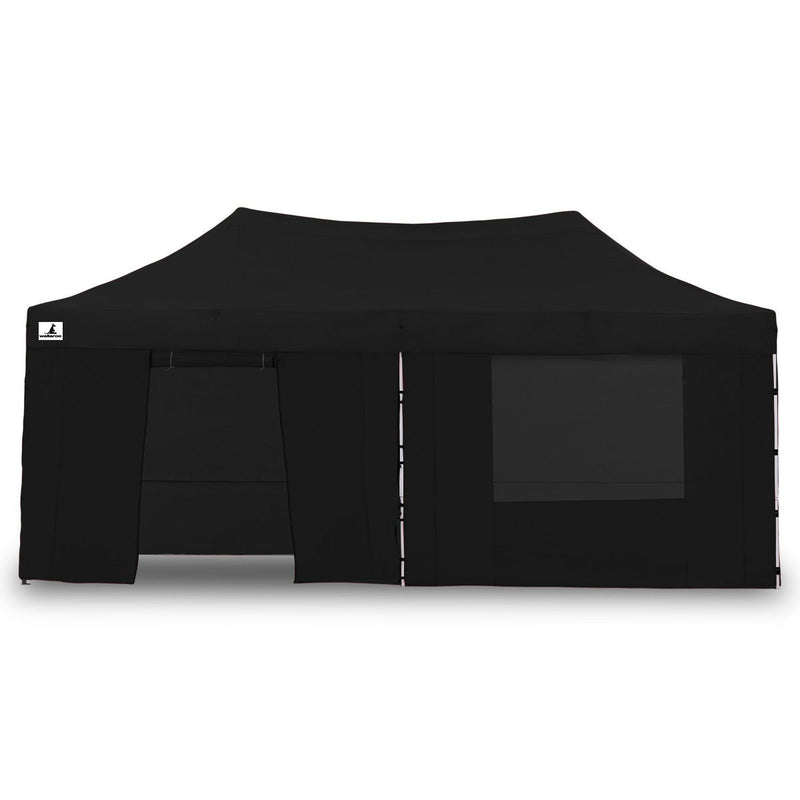 Danoz Outdoors - Wallaroo Gazebo Tent Marquee 3x6m PopUp Outdoor Wallaroo Black - danozdirect
