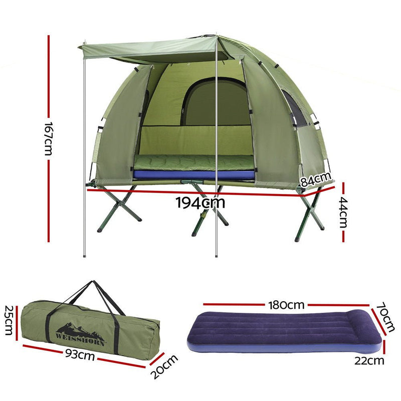 Danoz Outdoors - Weisshorn 5 - in - 1 Camping Tent Cot 1 - person Air Mattress Camping Bed - danozdirect