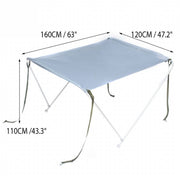 Danoz Outdoors - White Boat Foldable Anti - UV Tent Sunshade Awning Bimini Top Canopy Cover - Incl. Delivery - danozdirect