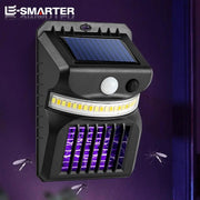 Danoz Pests - LED Solar Mosquito Killing Lamp UV Electric Shock Mosquito Killer Human Intelligent Induction Outdoor Waterproof Wall Lights - Buy 1 Get 1 Free! - danozdirect